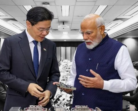 Modi's meeting with Singapore PM