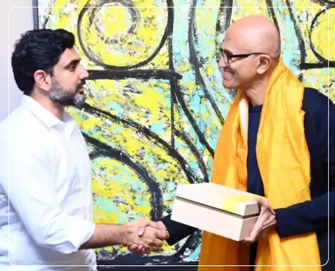 Nara Lokesh & CEO Satya Nadella